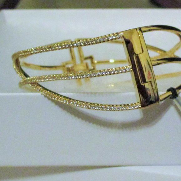 NWT $175 NADRI BRACELET 18k Gold Plated Pave Crystal Cubic Zirconia - Picture 8 of 9